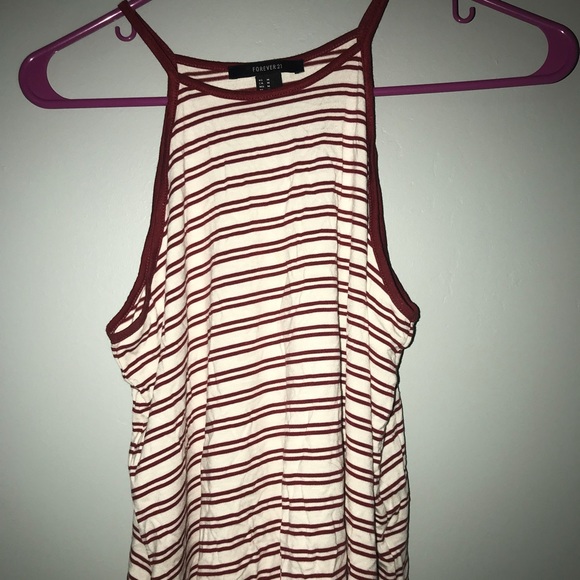 red and white striped halter top